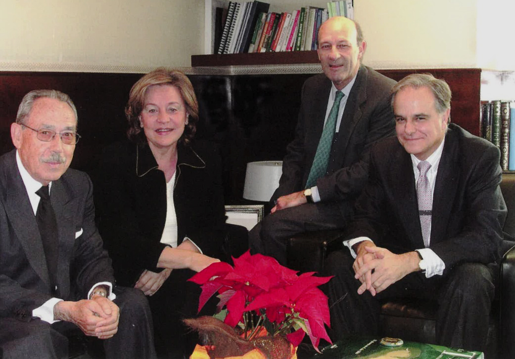 Figure 4. From left to right: Joaquín Royo Burillo, Gabriela González-Bueno Lillo, Antonio Fernández Toraño, and Esteban Tejera Montalvo, presidents of Agroseguro between 1980 and 2011. Source: Agroseguro, 1980-2005. Crónica de una gran aventura [Agroseguro, 1980-2005. Chronicle of a great adventure]
